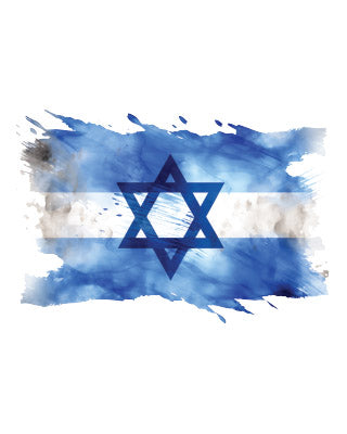 קעקוע זמני דגל ישראל צבעי מים