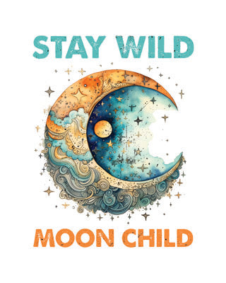 קעקוע זמני STAY WILD MOON CHILD