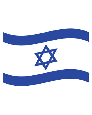 קעקוע זמני דגל ישראל מתנופף